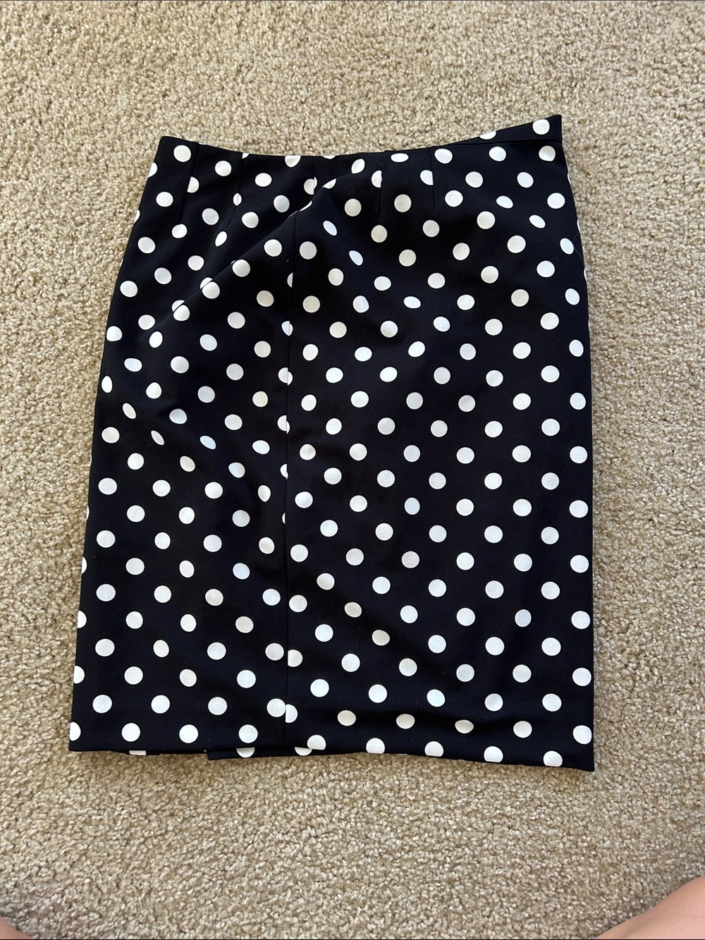 Black and White Polka Dot Pencil Skirt
